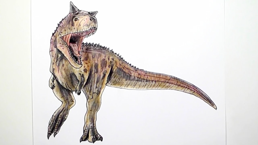 How To Draw Carnotaur Jurassic World Dinosaur