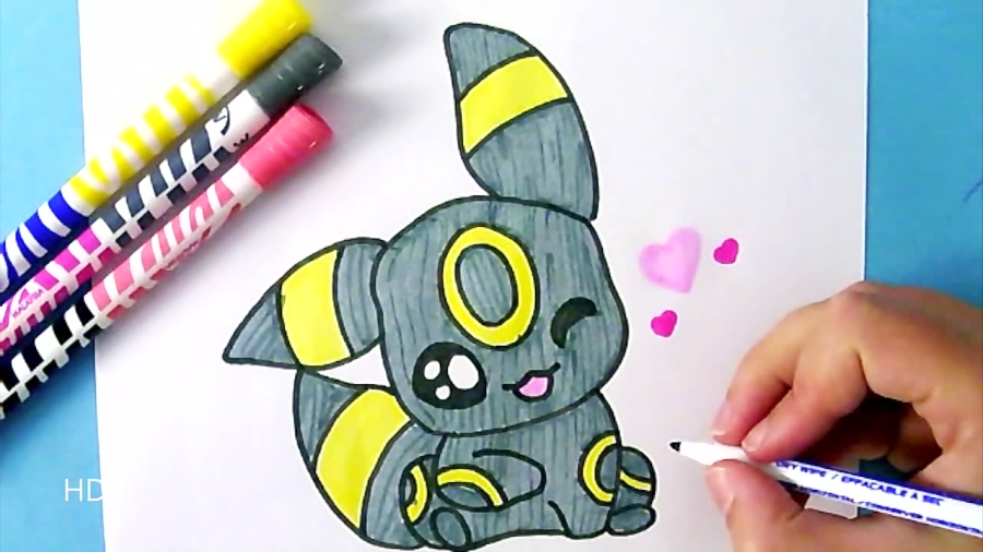 How To Draw Cute Baby Umbreon Pokemon Go Nbkomputer