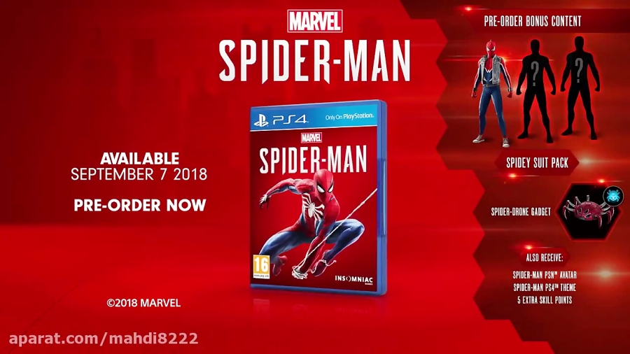 تریلر تاریخ انتشار بازیspiderman ps4با لباس اسپایدرپانک