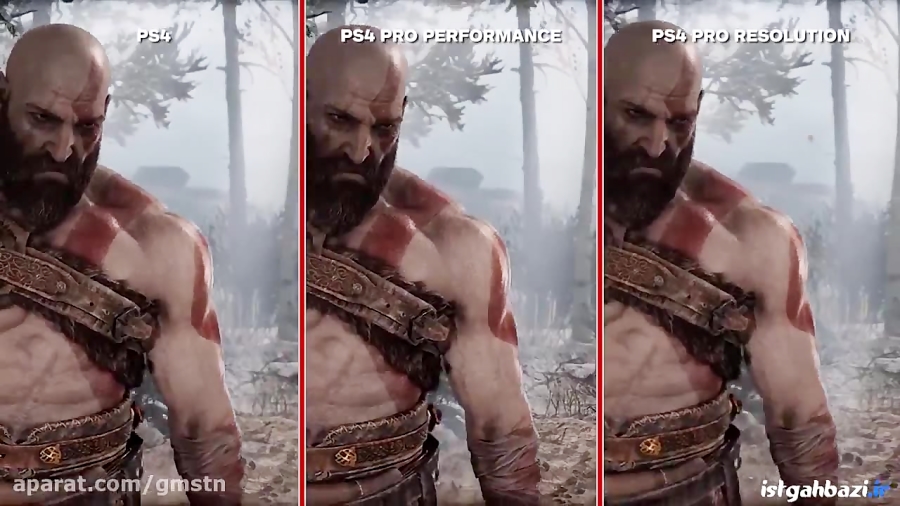 مقایسه گرافیکی God Of War بروی کنسول های پلی 4