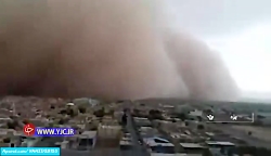 لحظه وحشتناک هجوم طوفان گرد و غبار به شهر یزد