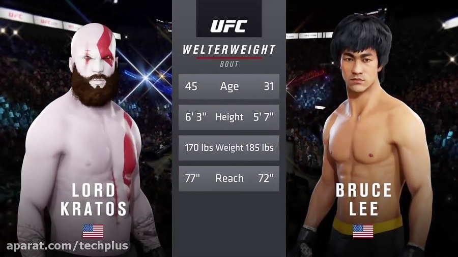 مبارزه بروسلی و کریتوس در EA Sports UFC 3
