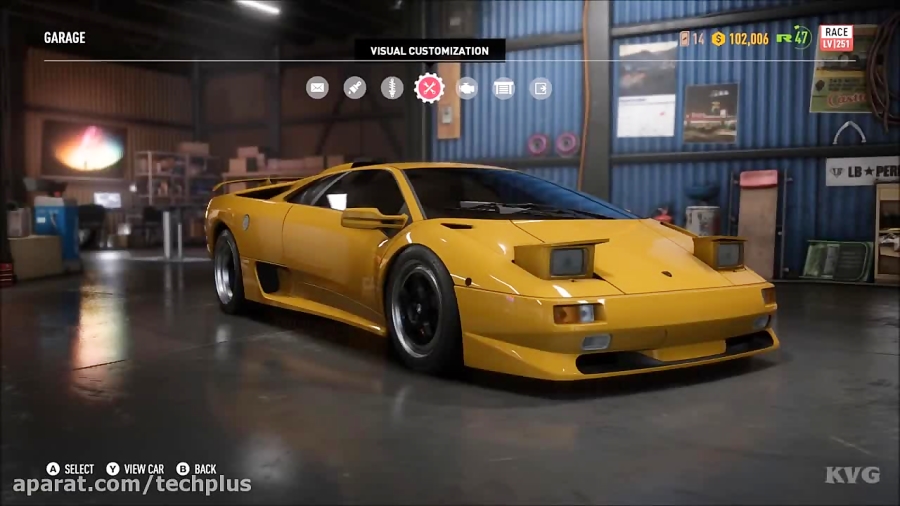 اسپرت کردن Lamborghini Diablo SV در NFS Payback