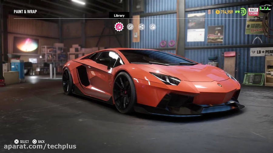 اسپرت کردن Lamborghini Aventador در بازی NFS Payback