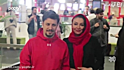 جواد عزتی و همسرش مهلقا باقری جلوی دوربین عکاس ها جواد عزتی و همسرش مهلقا باقری جلوی دوربین عکاس ها