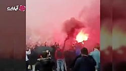 آتش بازی هواداران لیورپول پیش...