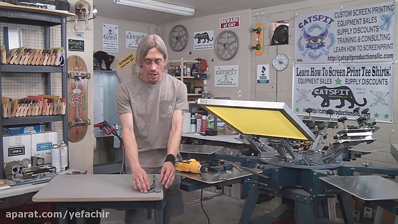 Do It Yourself Hinge Clamp Screen Printing Board لیپوساکشن