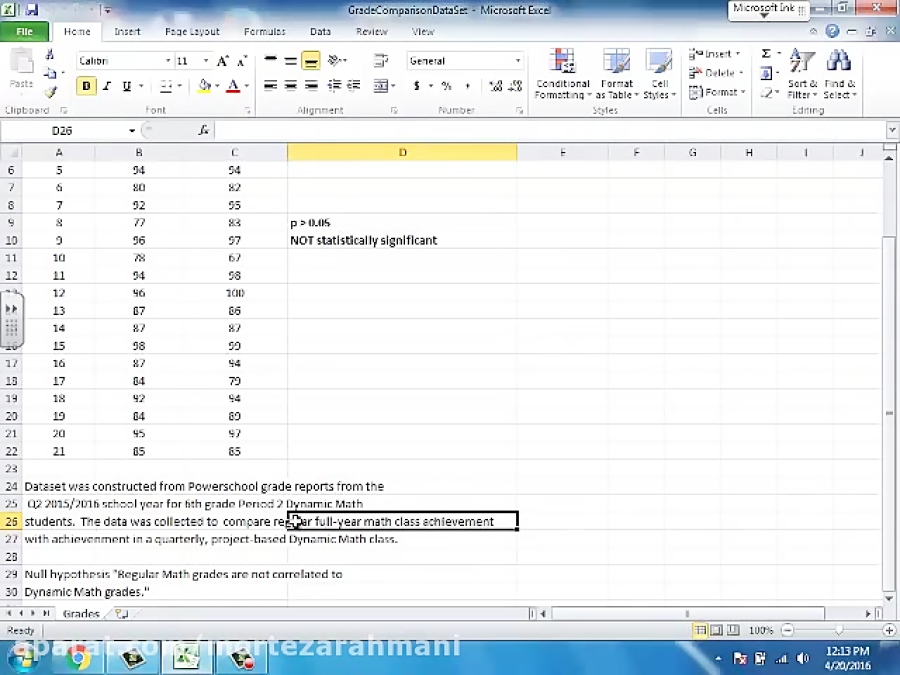 How to determine p value using excel rebecca kreider
