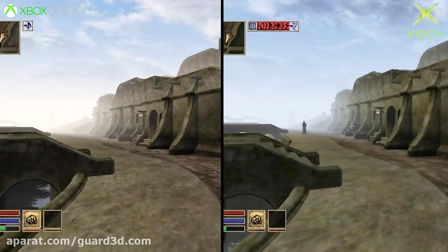عملکرد Morrowind 4K روی Xbox One X vs OG Xbox