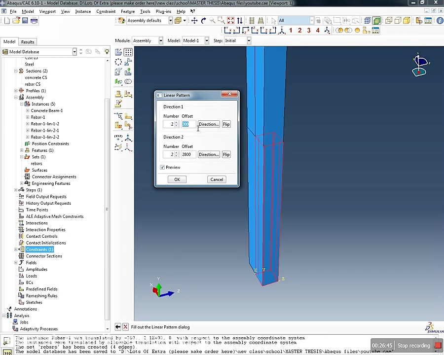 ABAQUS Framed Reinforced Concrete Multi-Storey Structure Under Earthquake