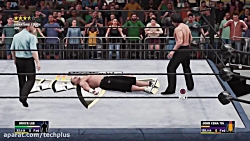 کشتی کج بروسلی و جان سینا در W...
