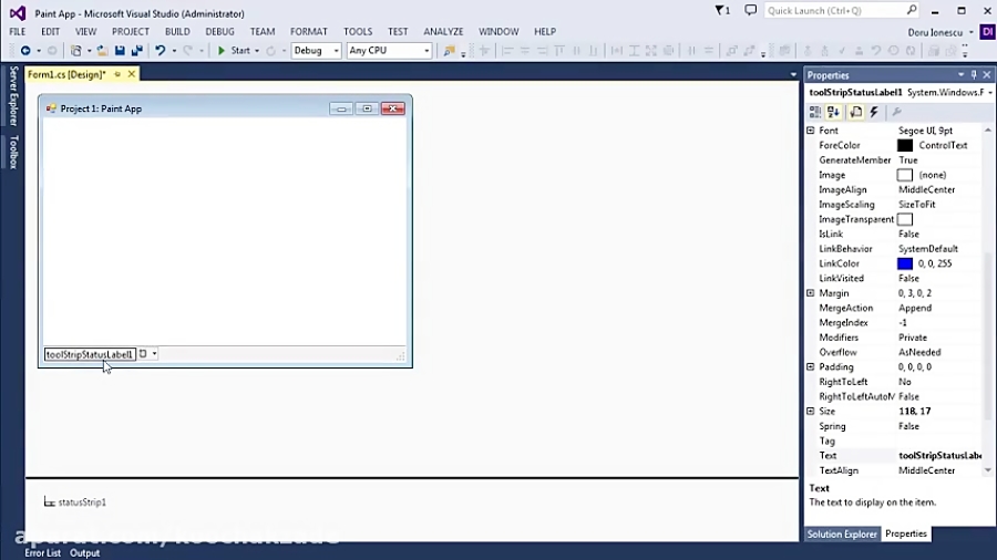 Simple Paint with Mouse Events Visual Studio C# Windows Forms