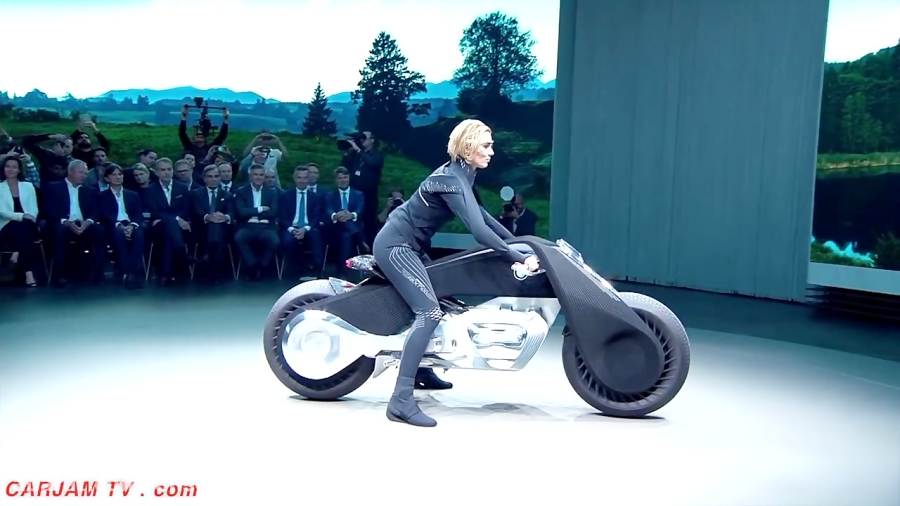 BMW Self Balancing Motorbike Demonstration LIVE Driving BMW Vision 100