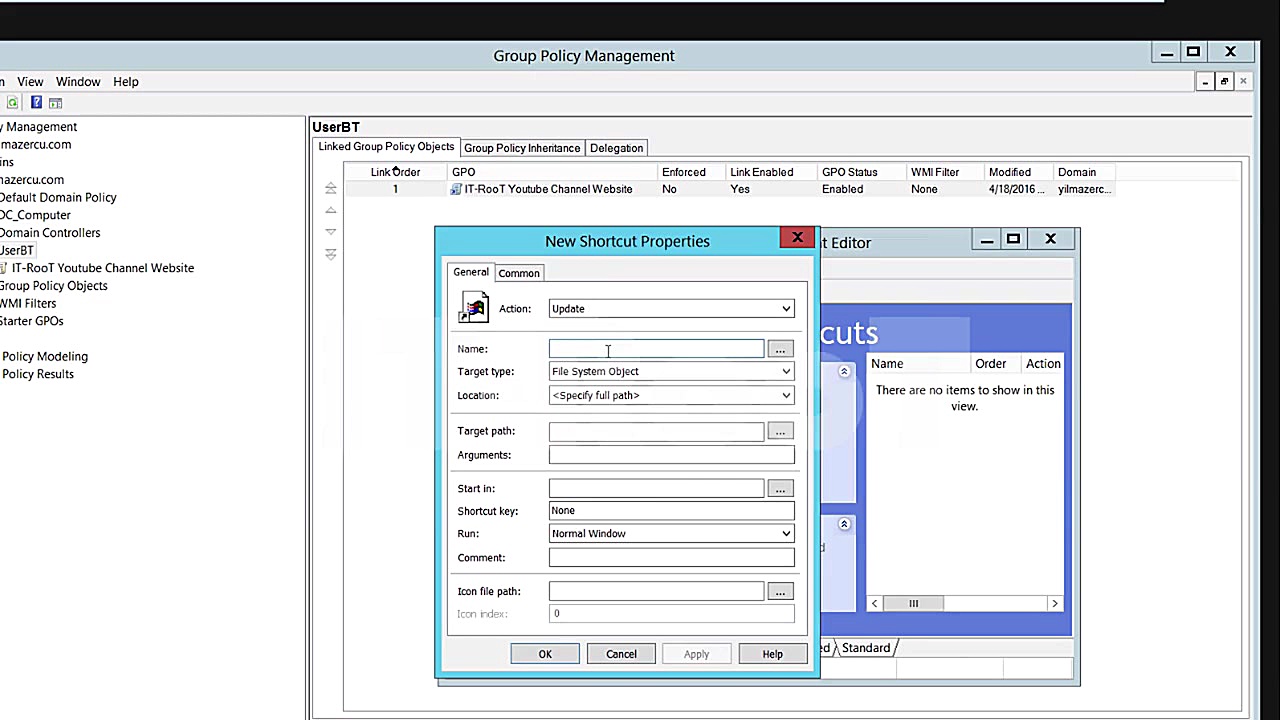 Windows Server 2012 : Create Desktop Shortcut with Group Policy in Server 2012 مجید کریمی
