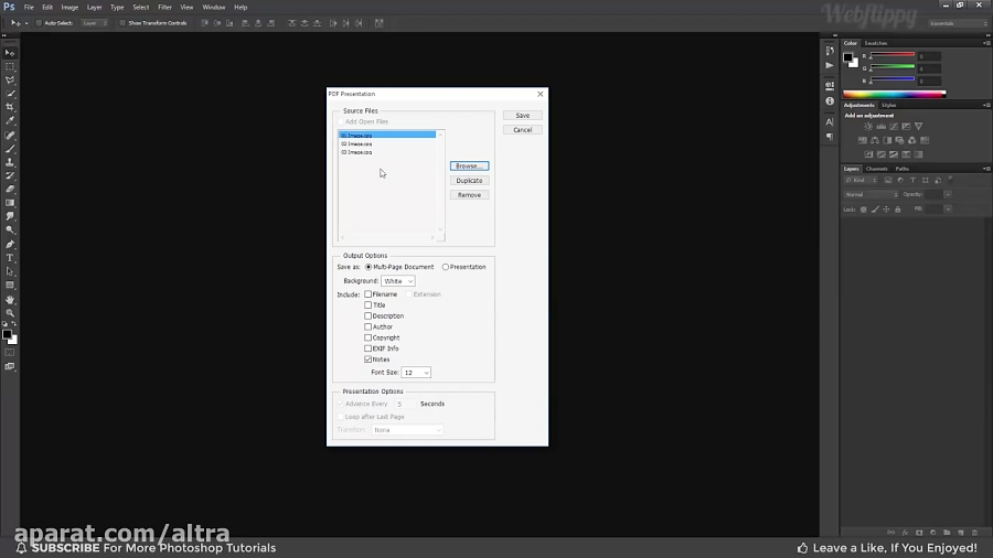 How to convert multiple jpg to one pdf in photoshop