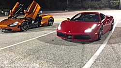 درگ مک لارن 720S و فراری 488GT...