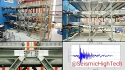 تست ساختمان سه طبقه فلزی با مه...
