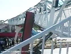برخورد مرگبار تریلی با پل هوای...