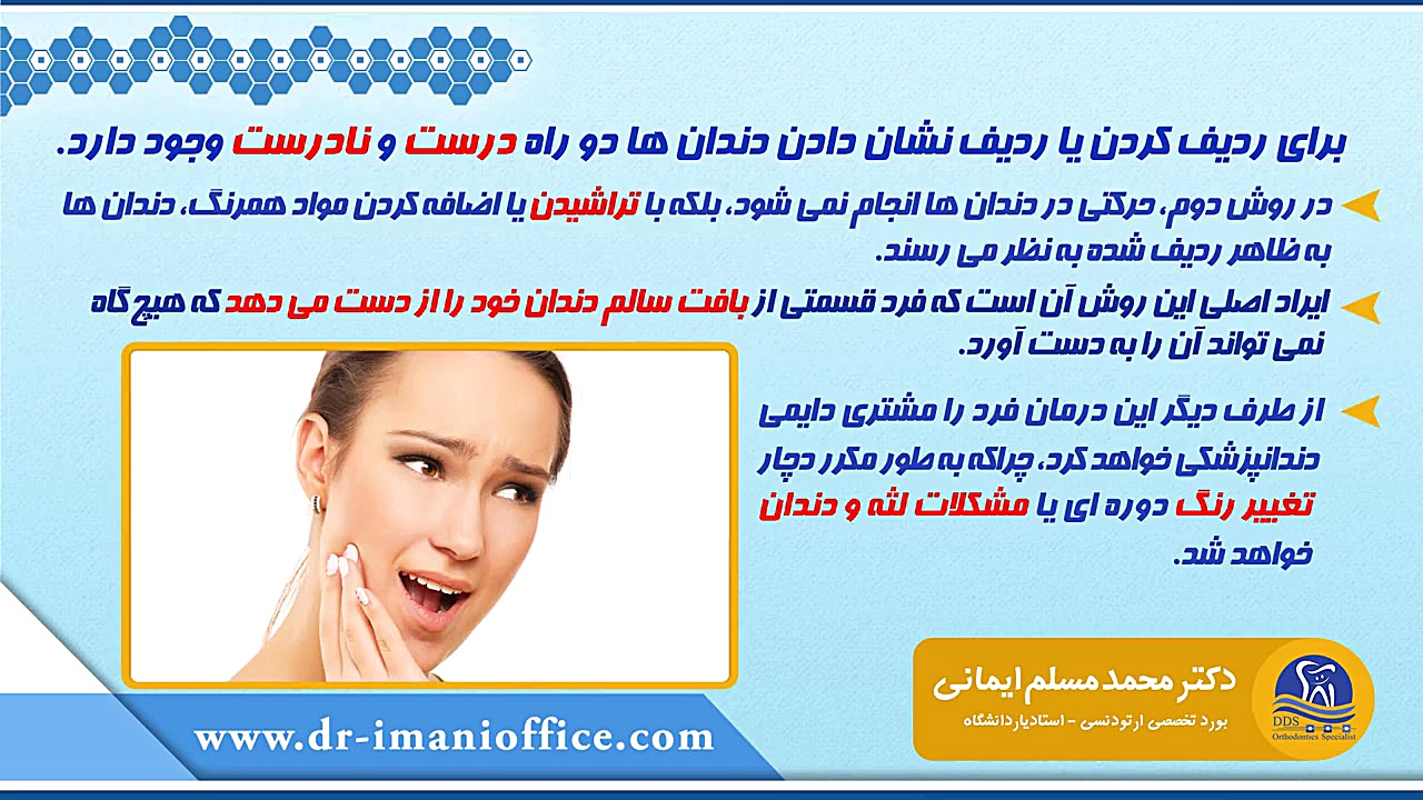 روش های ردیف کردن دندان ها دکتر محمد مسلم ایمانی - متخصص ارتودنسی در کرمانشاه