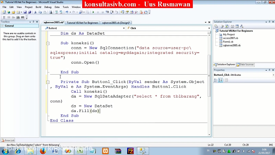 How To Connect Vb.net With Sql Server Database