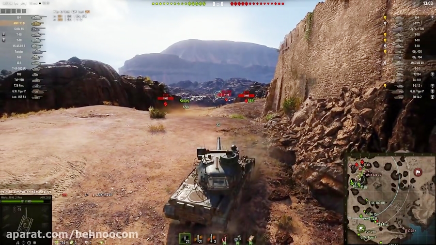 گیم پلی 11 kill با تانک AMX 30 B در بازی ورداف تانک