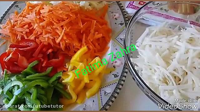 Spring Roll. Do not copy my videos especially Zabane Zargari کلینیک مو