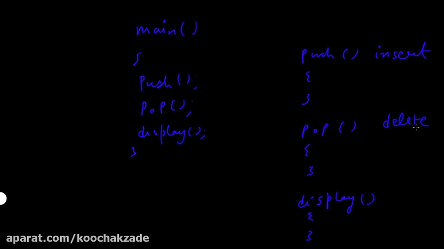Data Structure tutorial 2.1: Stack using array Main Function