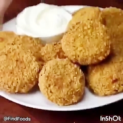 پیاز حلقه ای سوخاری با مرغ