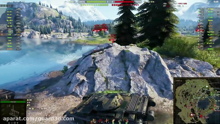 گیم پلی تانک T - 54 - 7 Kills 8, 9K Damage