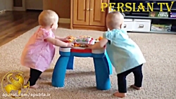 رقص خنده دار کودکان دوقلو