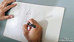 اسکیس ذهنی از برج مخابراتی(پرسپکتیو سه نقطه ایی)_کیوان کیانی