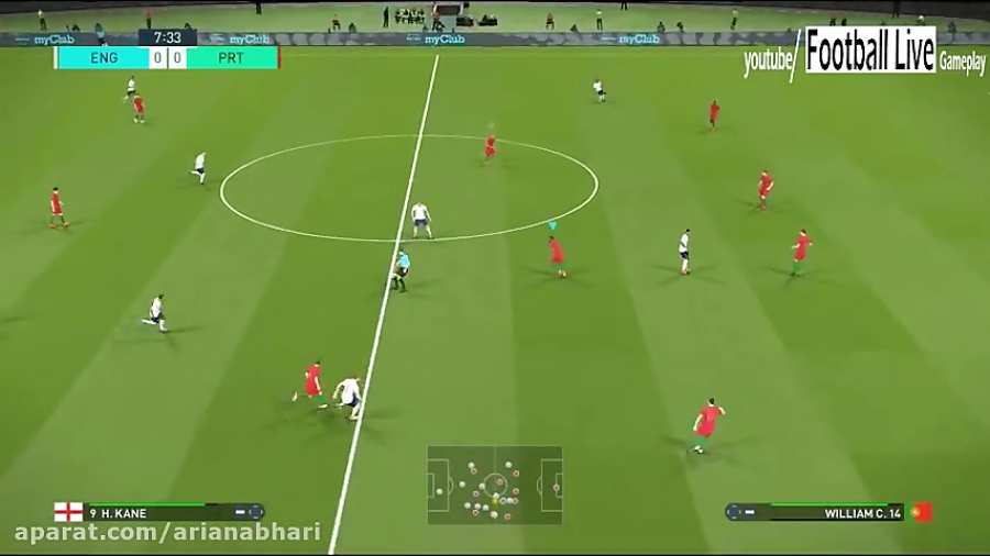 Pes 2018 - گیم پلی - جام جهانی پرتغال و انگلیس