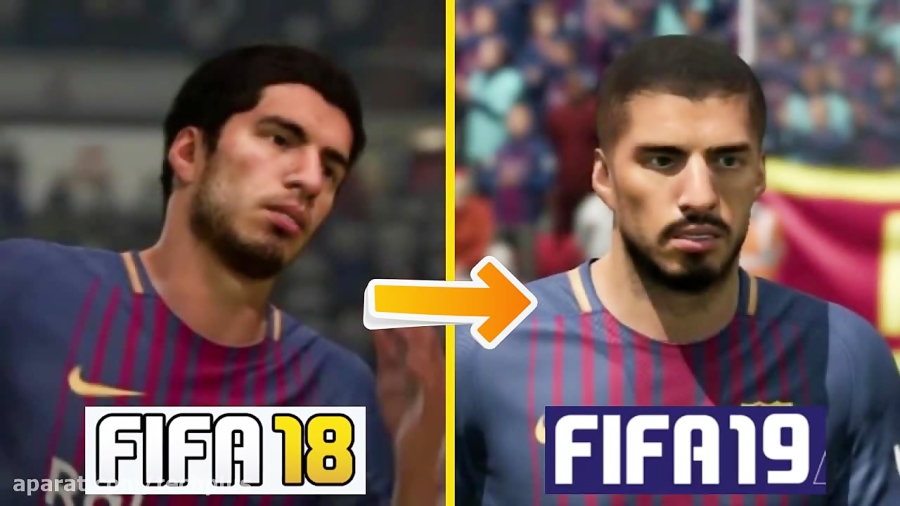 مقایسه چهره بازیکنان در بازی FIFA 19 با FIFA 18