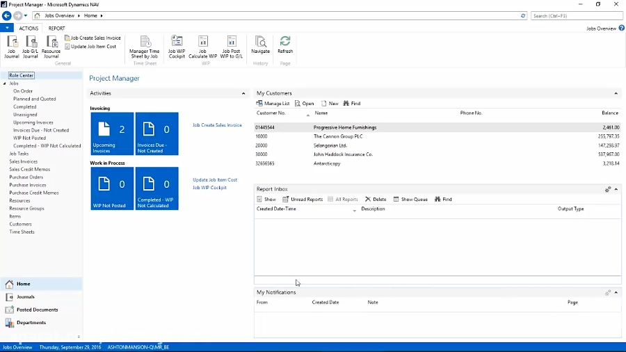 Overview of the Jobs Module in Microsoft Dynamics NAV 2016