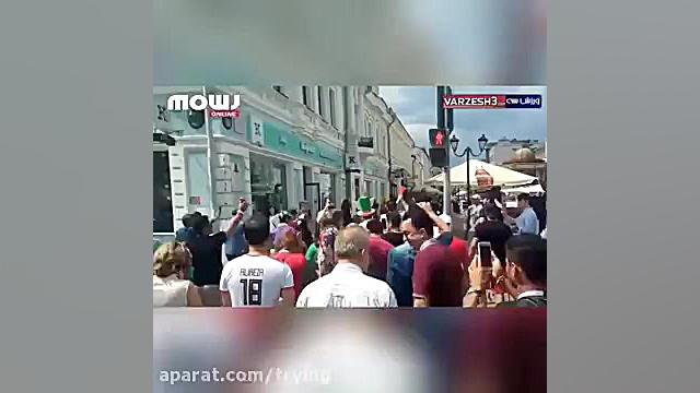 کازان روسیه در تسخیر هواداران تیم ملی فوتبال ایران، جام جهانی 2018، بازی با اسپانیا زمان44ثانیه