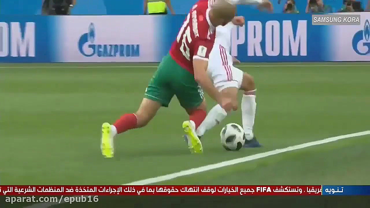 خلاصه بازی فوتبال ایران 1  _ مراکش 0  کامل جام جهانی 2018 روسیه زمان602ثانیه