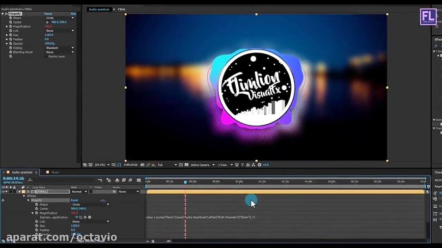 adobe after effects audio spectrum