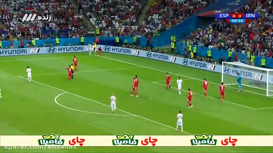 فوتبال ایران و اسپانیا در جام جهانی 2018 روسیه زمان3229ثانیه
