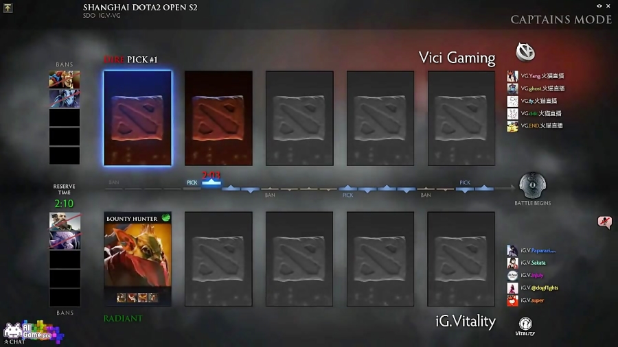 بازی دوم مقدماتی - VG vs IG. V