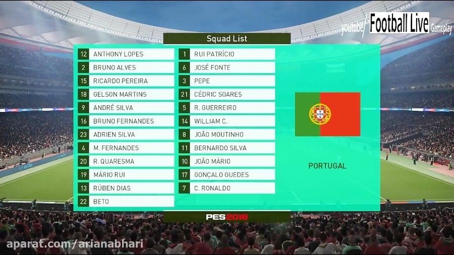 PES 2018 | IRAN vs PORTUGAL | Full Match Amazing Goals | Gameplay PC