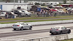 درگ ریس نیسان GT-R و بی ام و M...