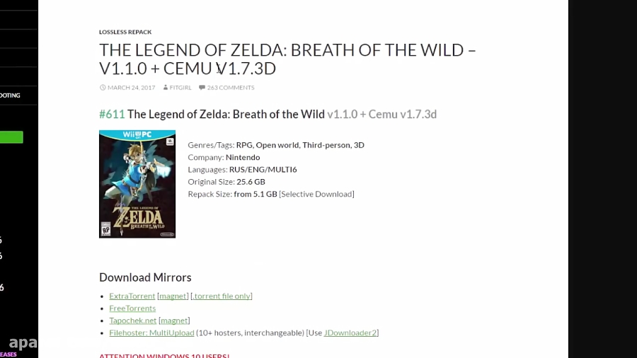 zelda breath of the wild cemu download