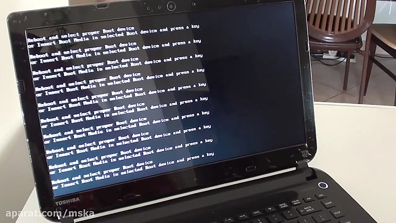 Toshiba Laptop: Fix Error Reboot and Select Proper Boot Device مجید کریمی