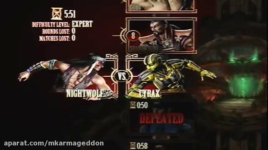 Mortal Kombat 9 - Nightwolf (Arcade Ladder) [Expert] No Matches Lost