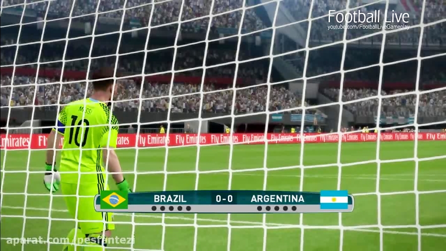 PES 2017 | goalkeeper NEYMAR JR vs goalkeeper L. MESSI | Penalty Shootout | Brazil vs Argentina