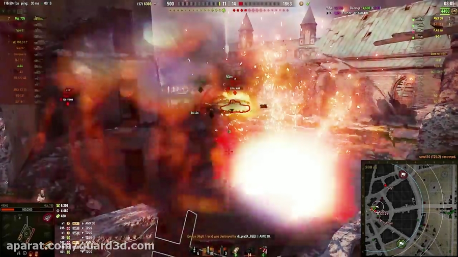 گیم پلی تانک Object 705 - 11 Kills 8, 2K Damage ( 1 VS 7 )