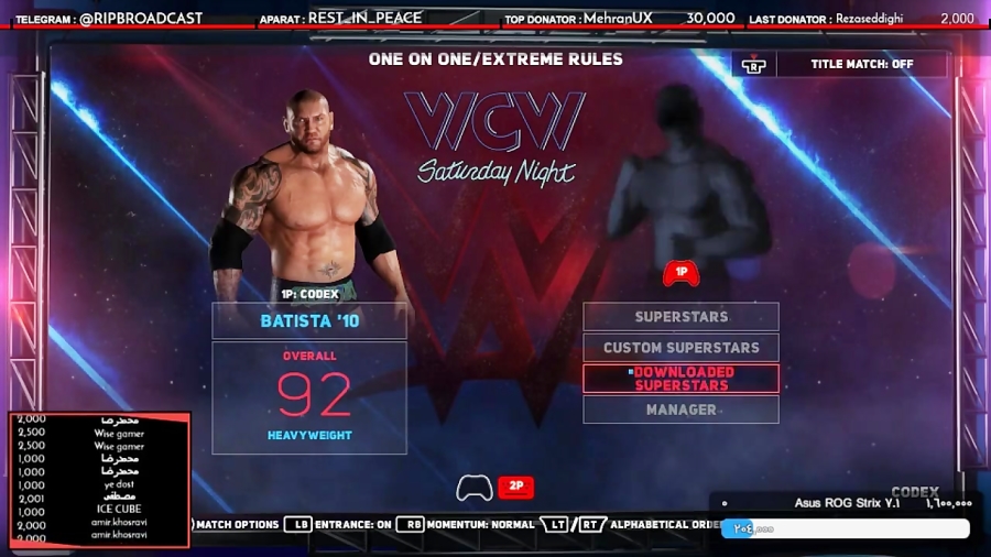 پارت 7 استریم WWE 2k18 ( کشتی کج ) مرگ بر سینا xD