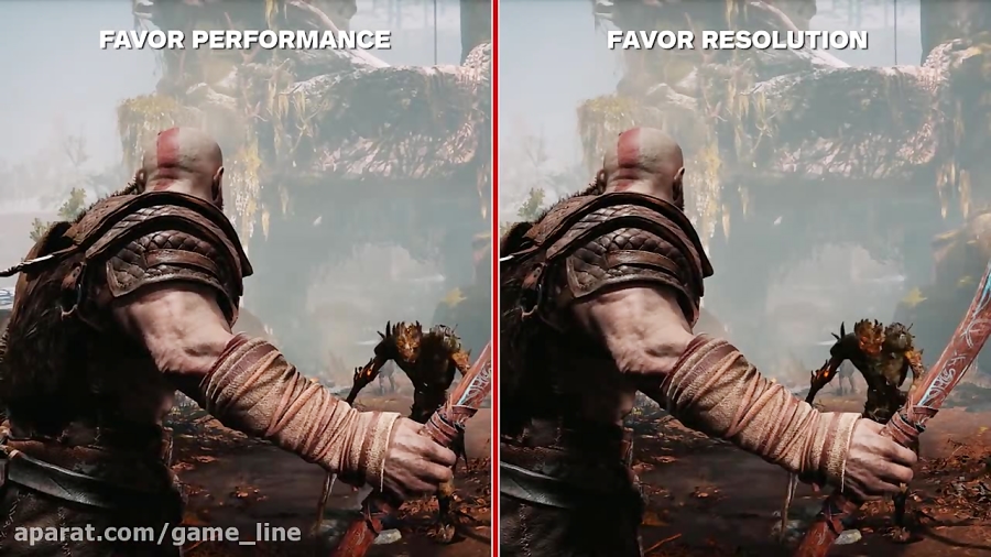 ویدیو مقایسه حالت های اجرایی God of War بر روی PS4 Pro