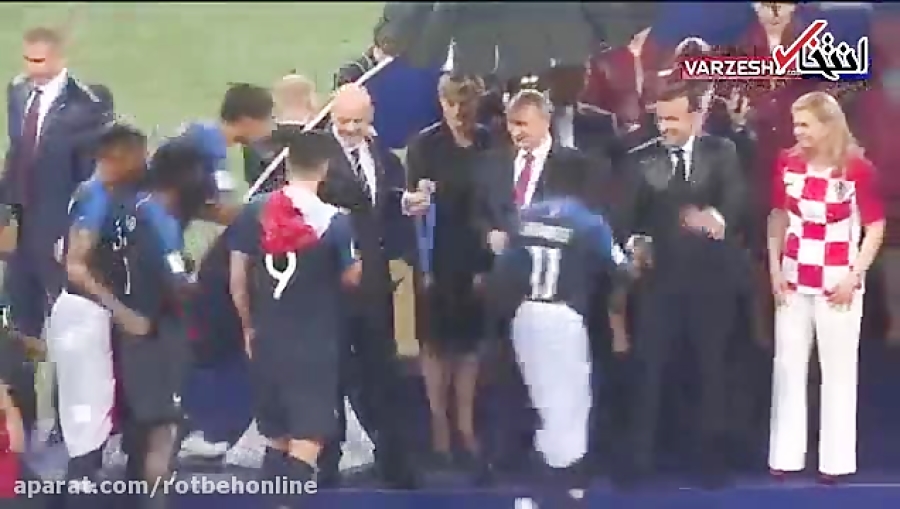 جشن قهرمانی فرانسه در جام جهانی 2018 زمان882ثانیه