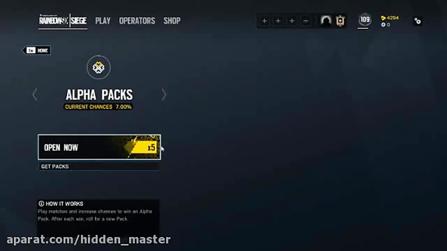 Alpha Pack Oppening Rainbow Six Siege